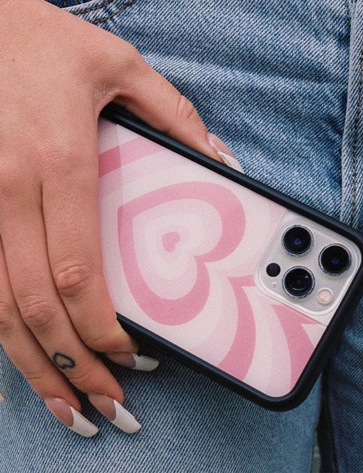 Latte Love Rose Heart iPhone Case for All-Around Protection