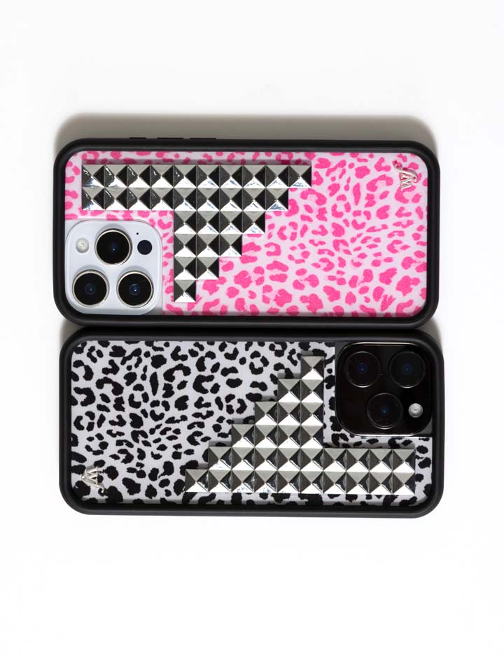 Snow Meow Stud iPhone Case in Black and White Leopard Print - Image 33