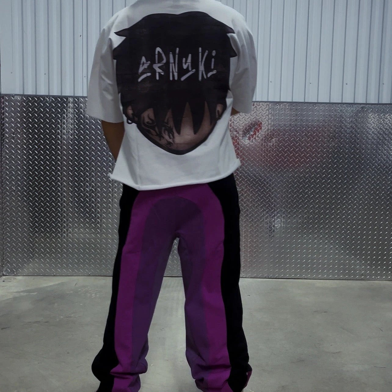 Shade Sweats V2 Wide Leg Streetwear Pants in Multicolor Purple