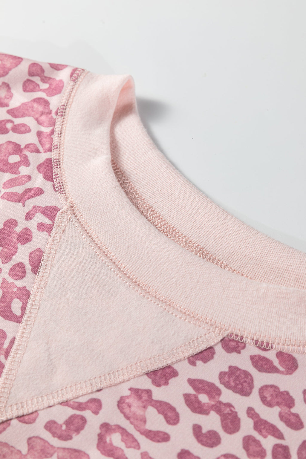 Wrenlee Pink Leopard Print Patchwork Crewneck Sweatshirt - Image 9