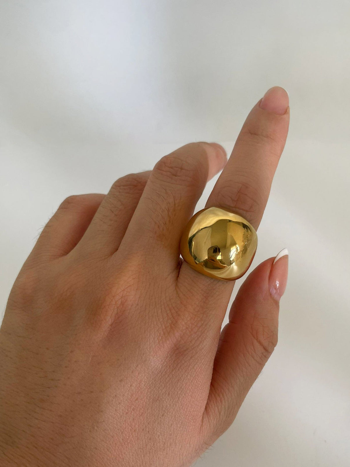 Cool-style Titanium Steel Ring With A High-quality Large Polished Surface