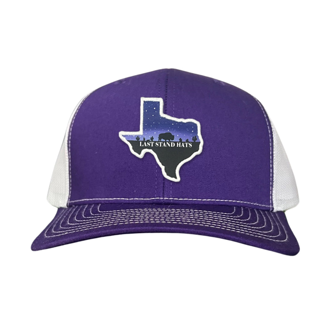 Texas Night Sky Bison American Flag Adjustable Cotton Hat
