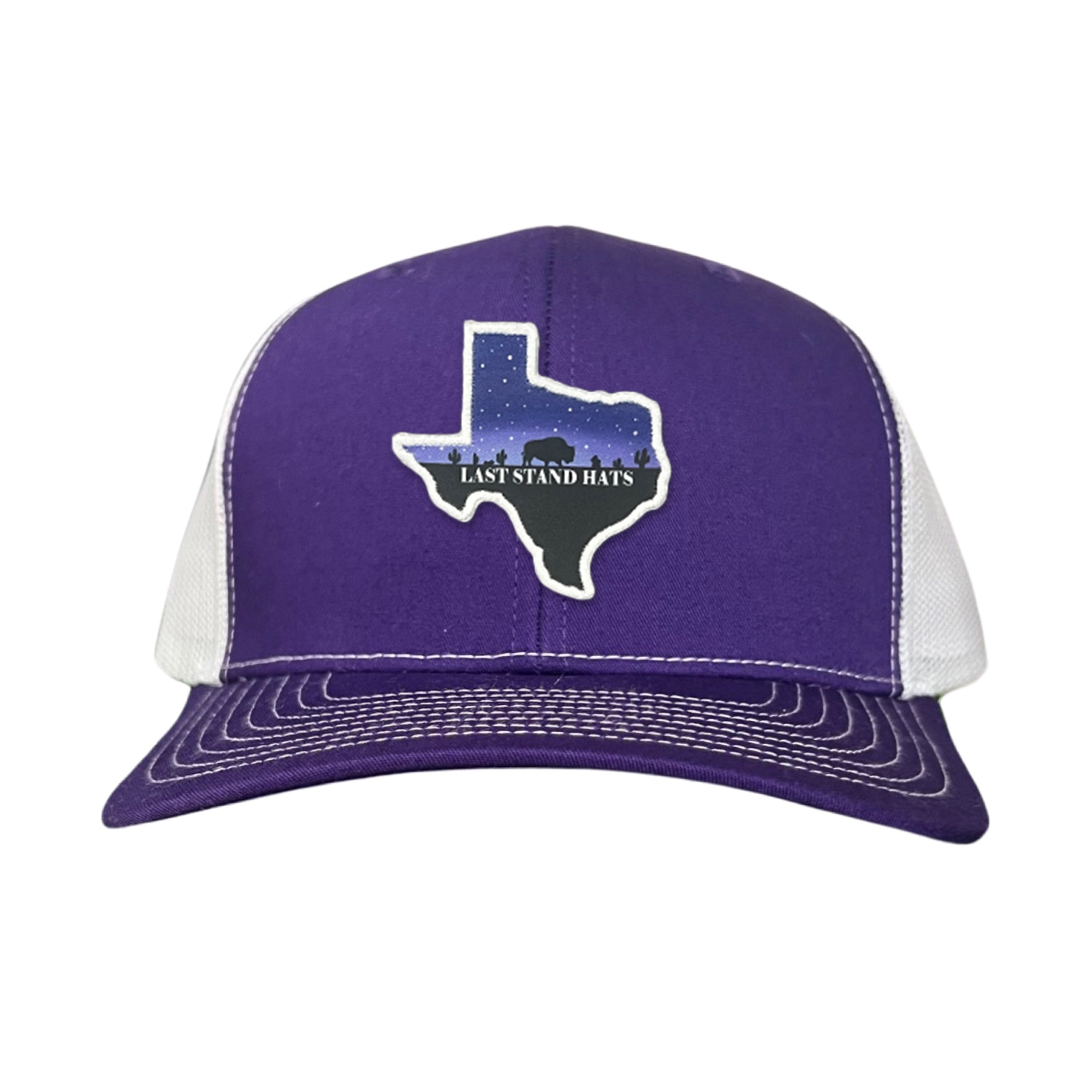 Texas Night Sky Bison American Flag Adjustable Cotton Hat