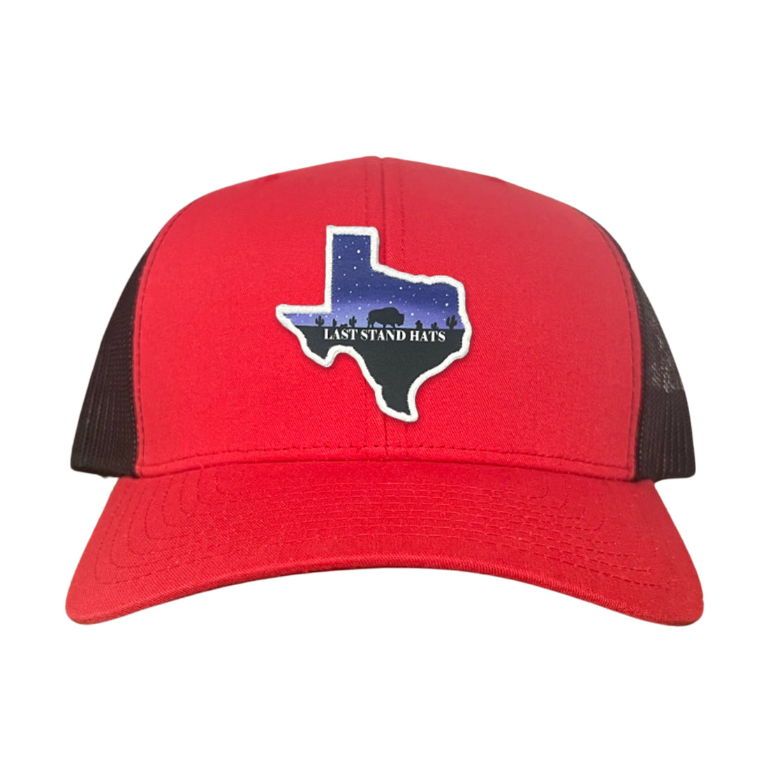 Texas Night Sky Bison American Flag Adjustable Cotton Hat