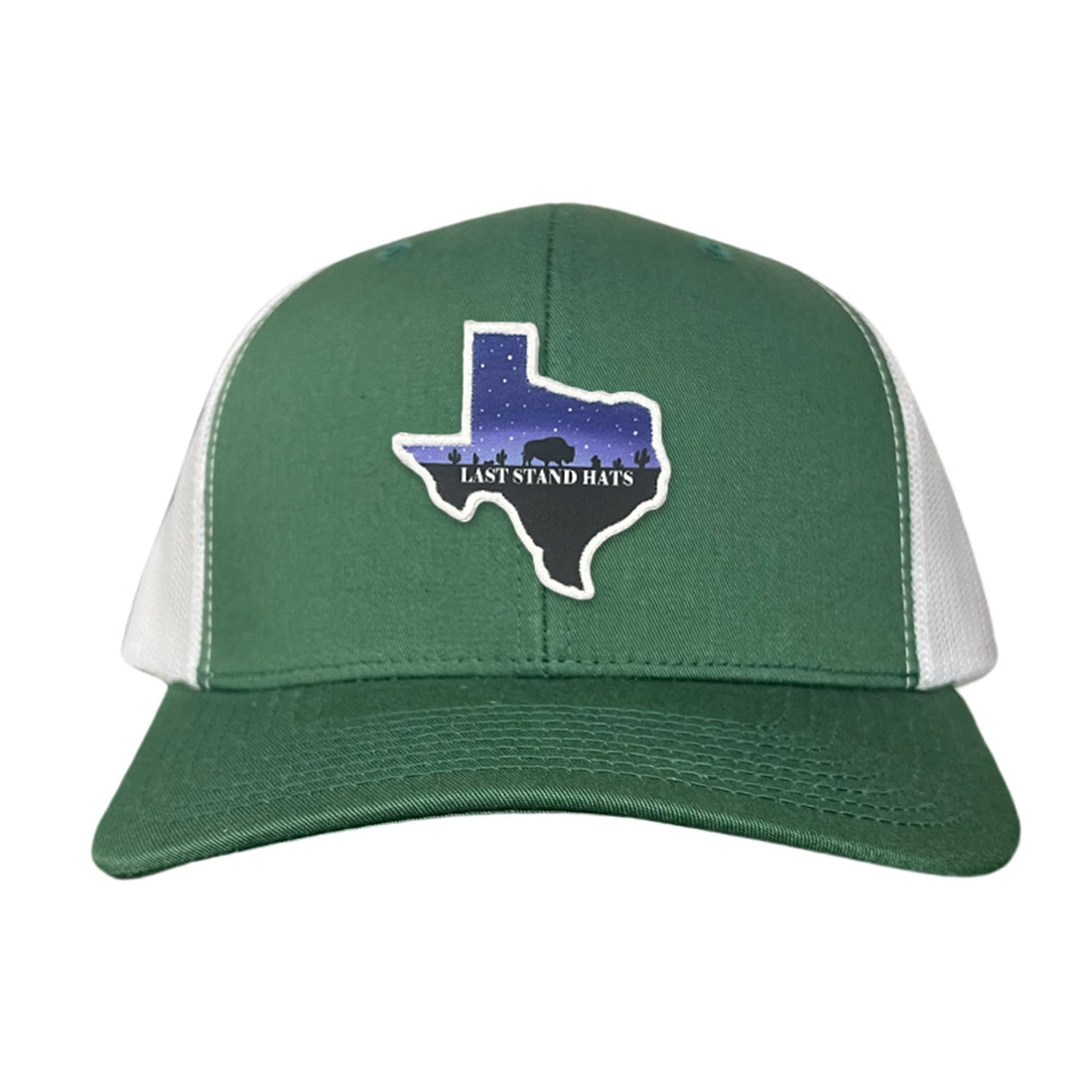 Texas Night Sky Bison American Flag Adjustable Cotton Hat
