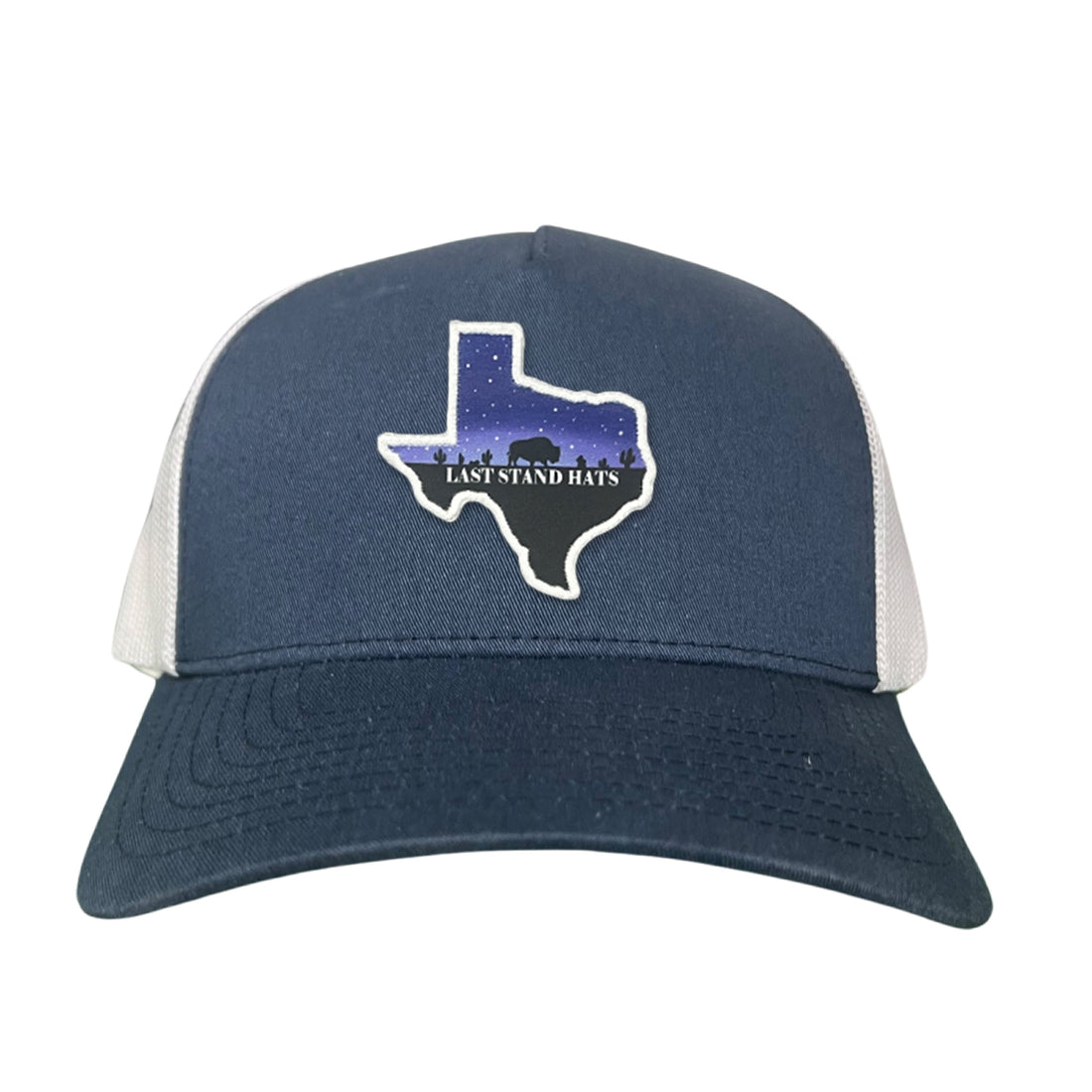 Texas Night Sky Bison American Flag Adjustable Cotton Hat