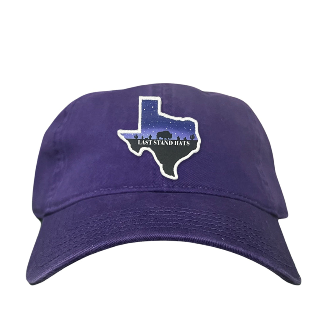 Texas Night Sky Bison American Flag Adjustable Cotton Hat
