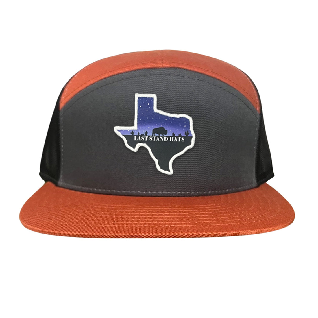 Texas Night Sky Bison American Flag Adjustable Cotton Hat