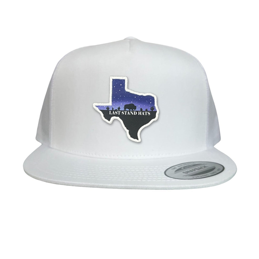Texas Night Sky Bison American Flag Adjustable Cotton Hat