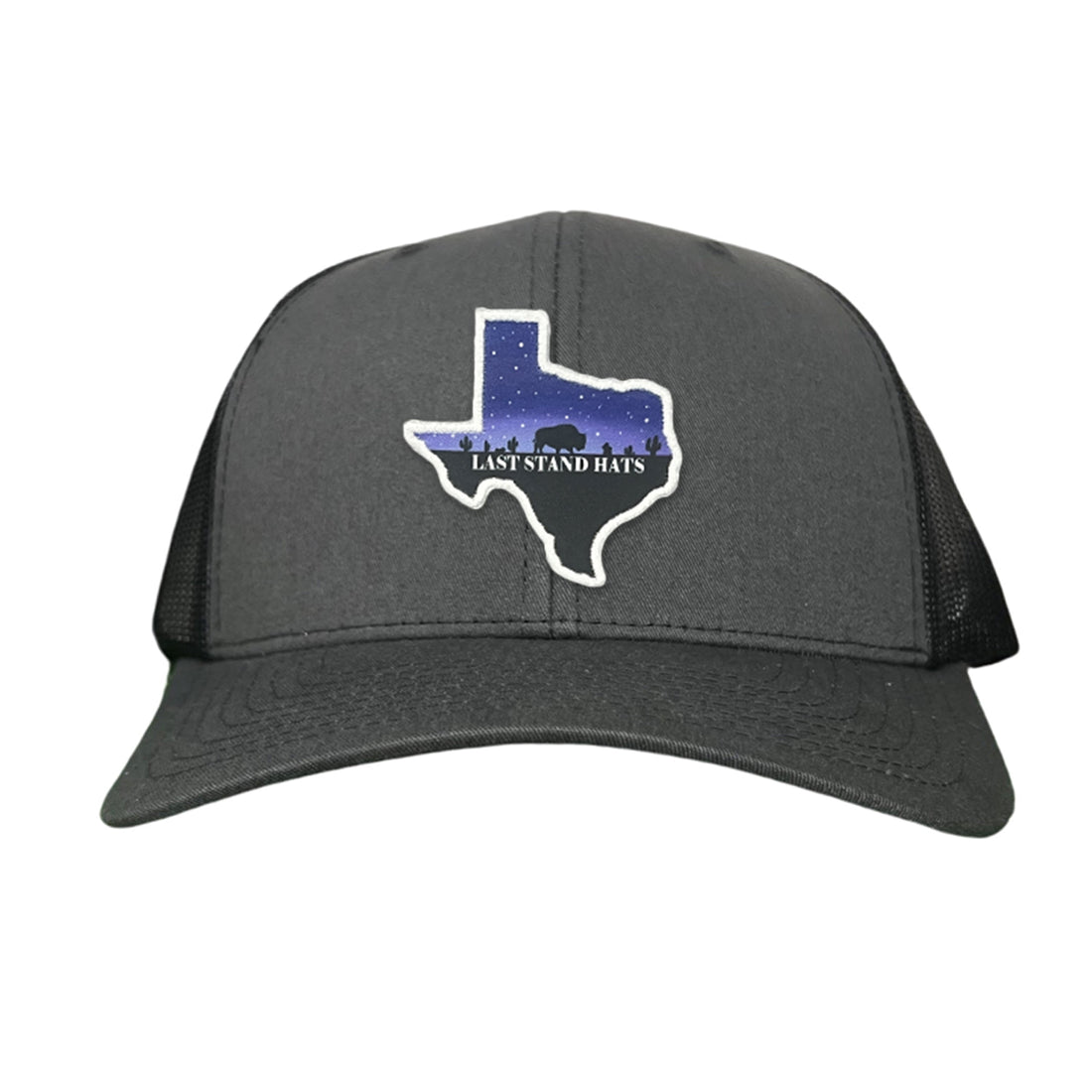 Texas Night Sky Bison American Flag Adjustable Cotton Hat