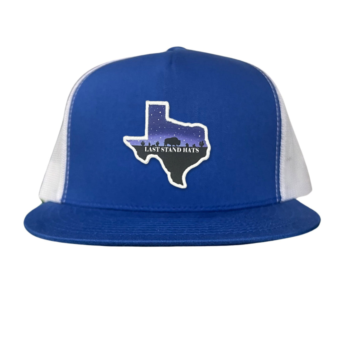 Texas Night Sky Bison American Flag Adjustable Cotton Hat