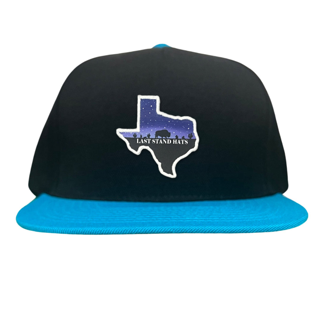 Texas Night Sky Bison American Flag Adjustable Cotton Hat