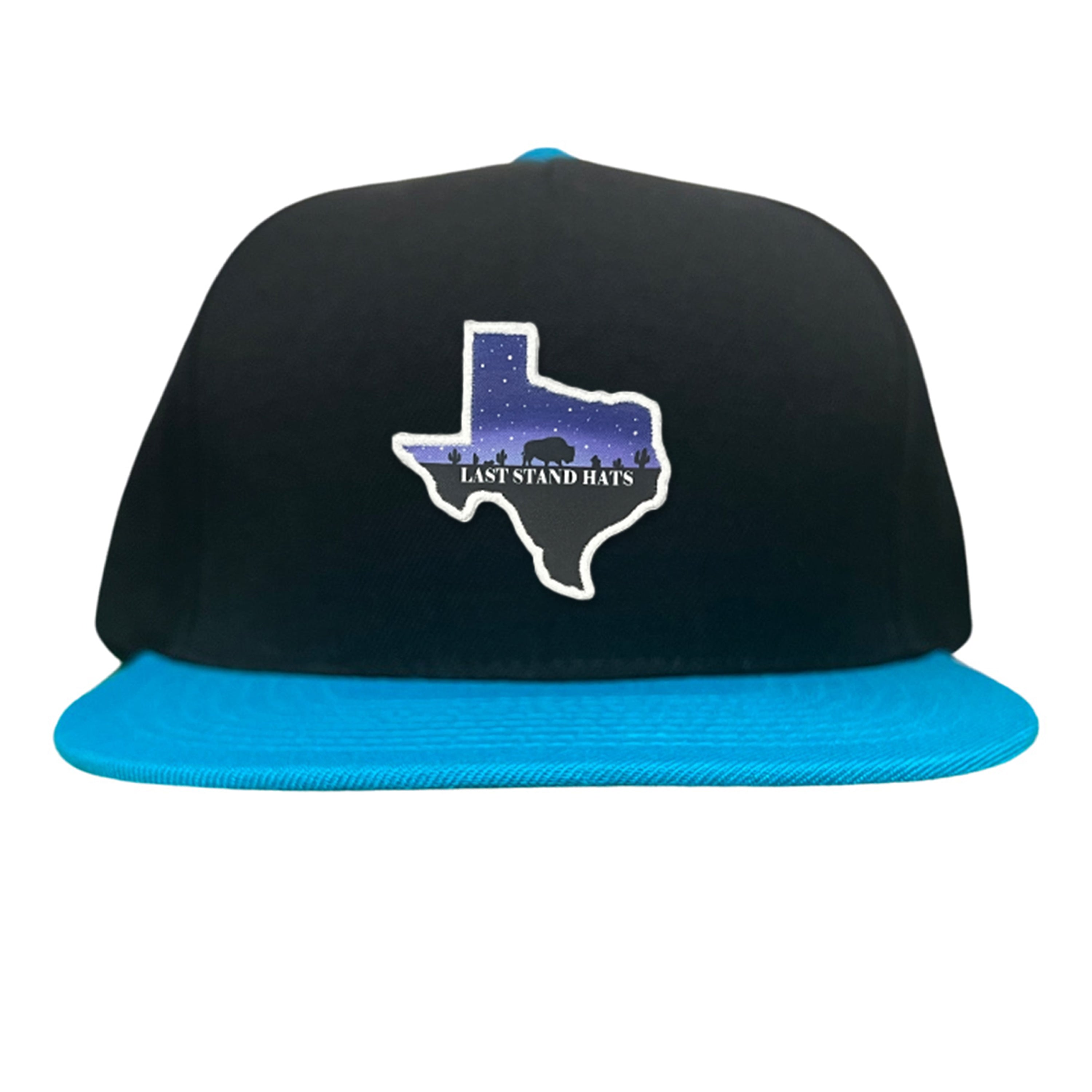Texas Night Sky Bison American Flag Adjustable Cotton Hat