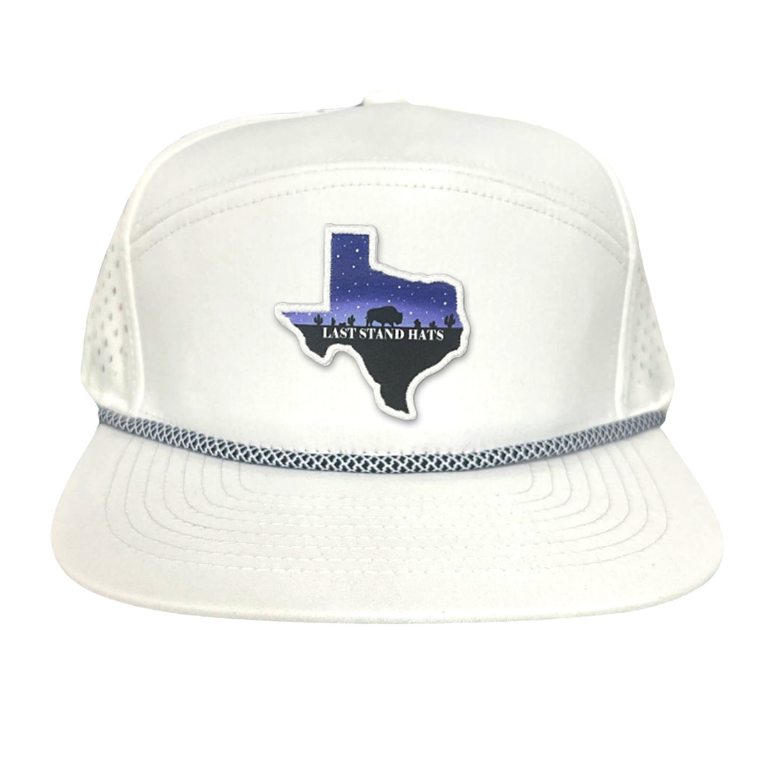 Texas Night Sky Bison American Flag Adjustable Cotton Hat