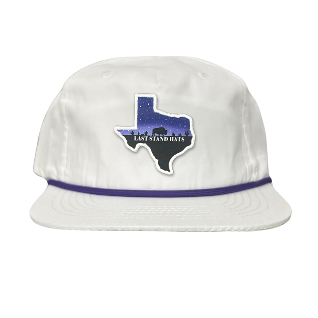 Texas Night Sky Bison American Flag Adjustable Cotton Hat