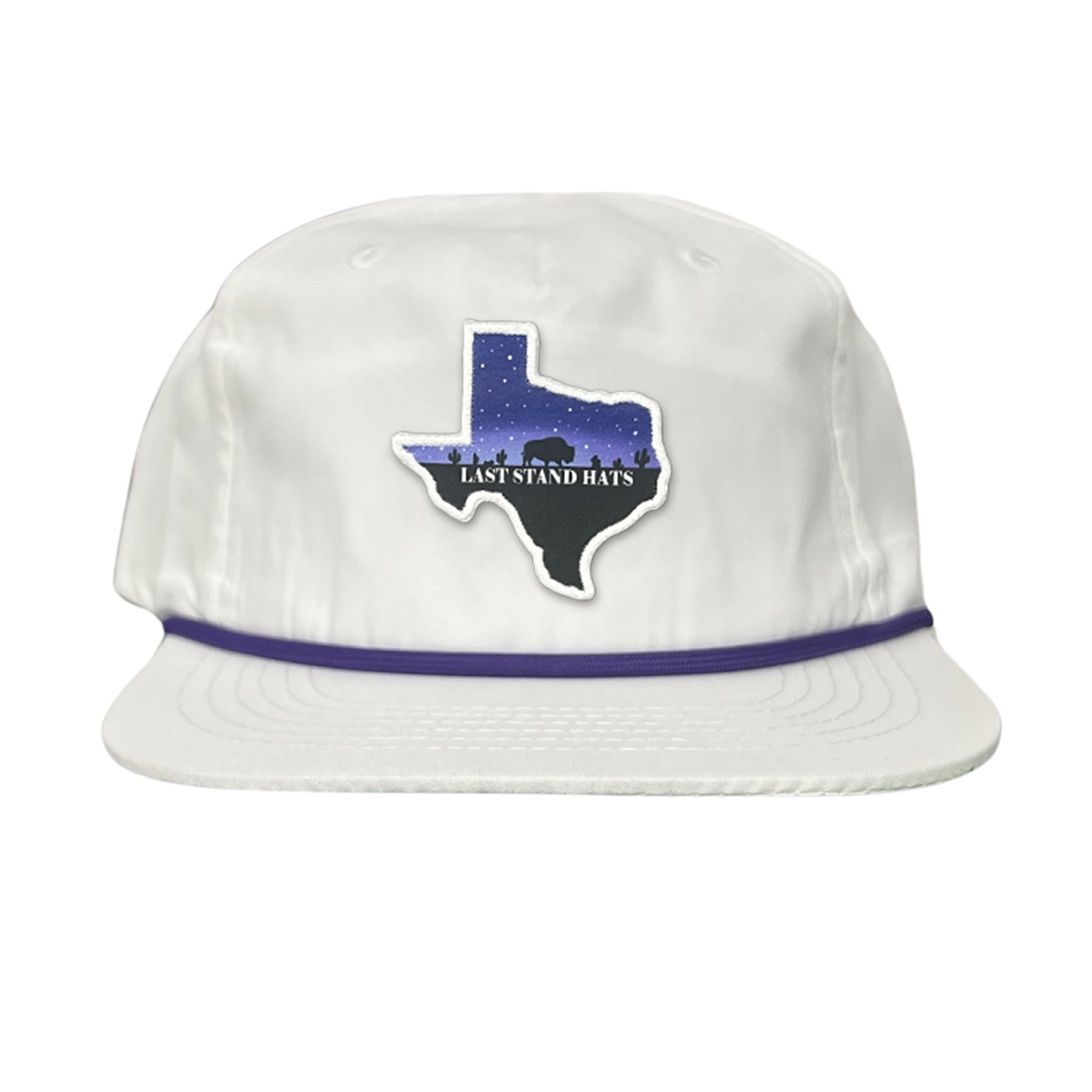 Texas Night Sky Bison American Flag Adjustable Cotton Hat
