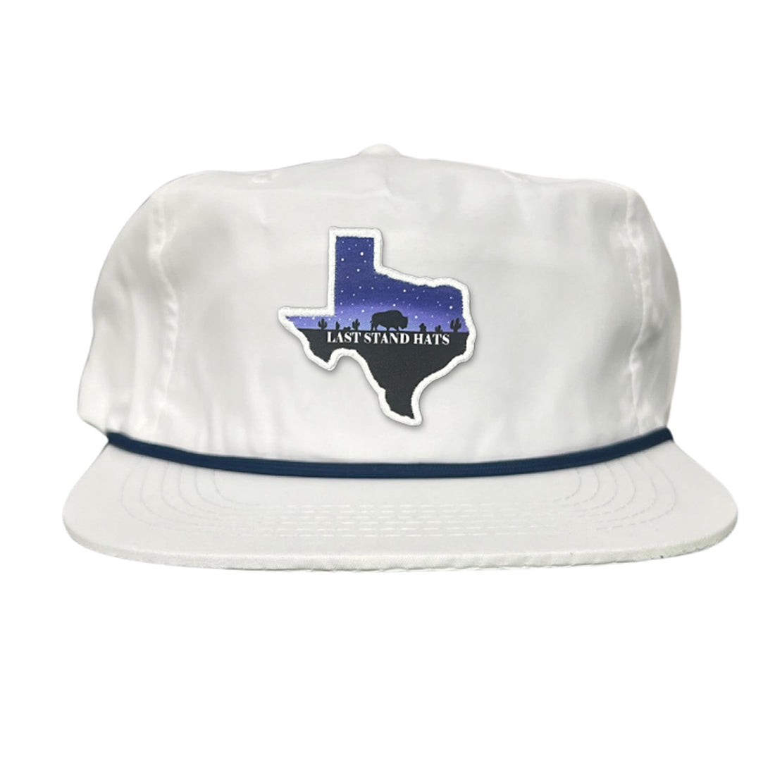 Texas Night Sky Bison American Flag Adjustable Cotton Hat