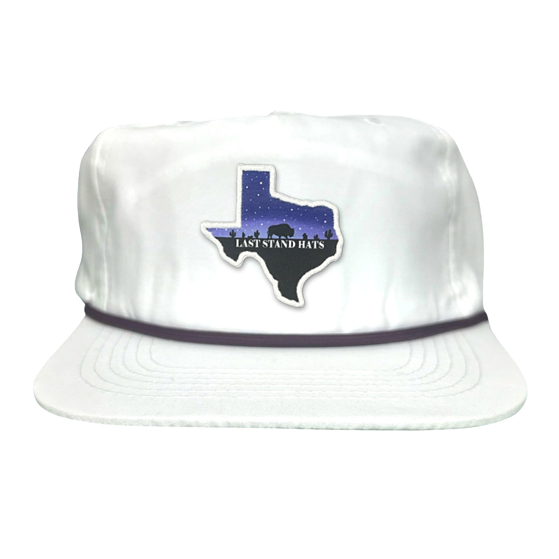 Texas Night Sky Bison American Flag Adjustable Cotton Hat