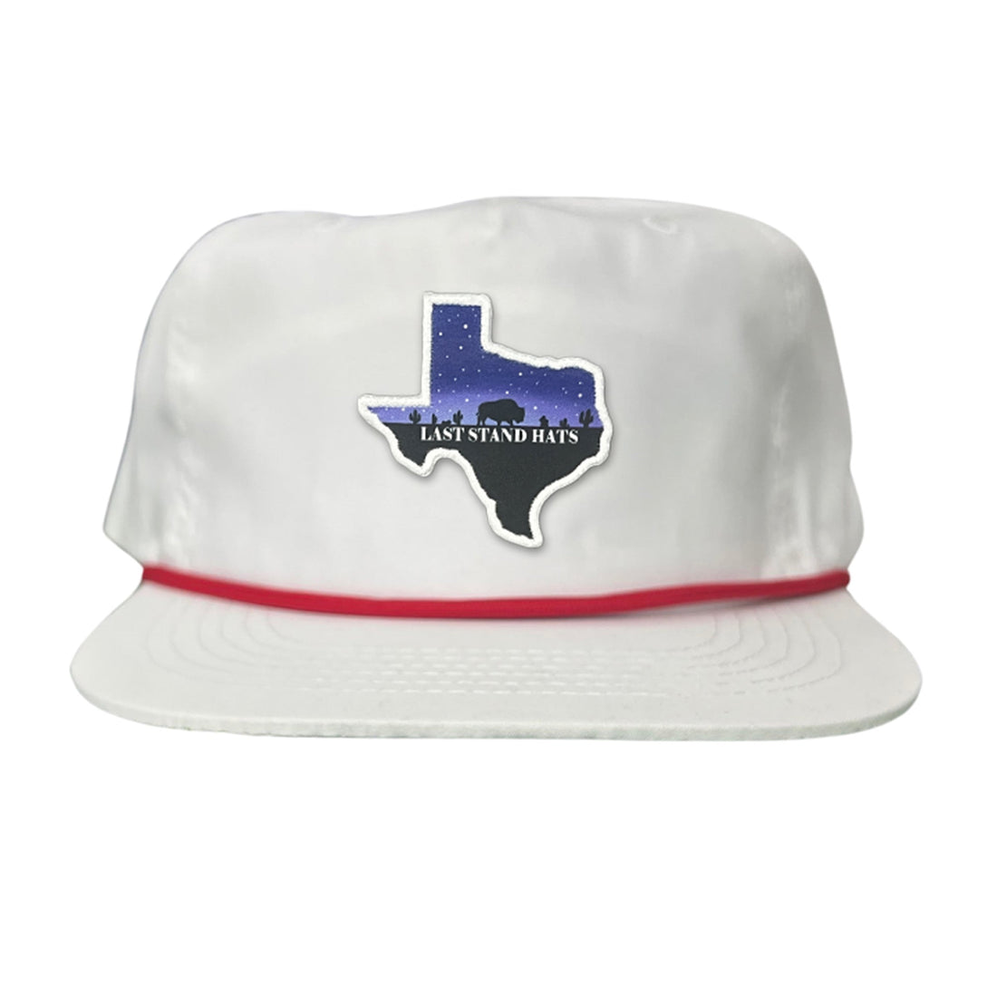Texas Night Sky Bison American Flag Adjustable Cotton Hat