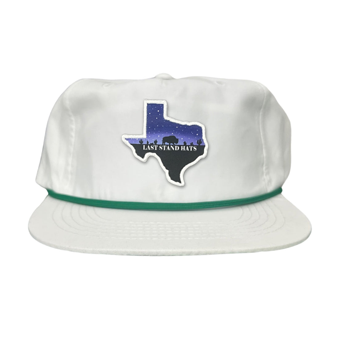 Texas Night Sky Bison American Flag Adjustable Cotton Hat