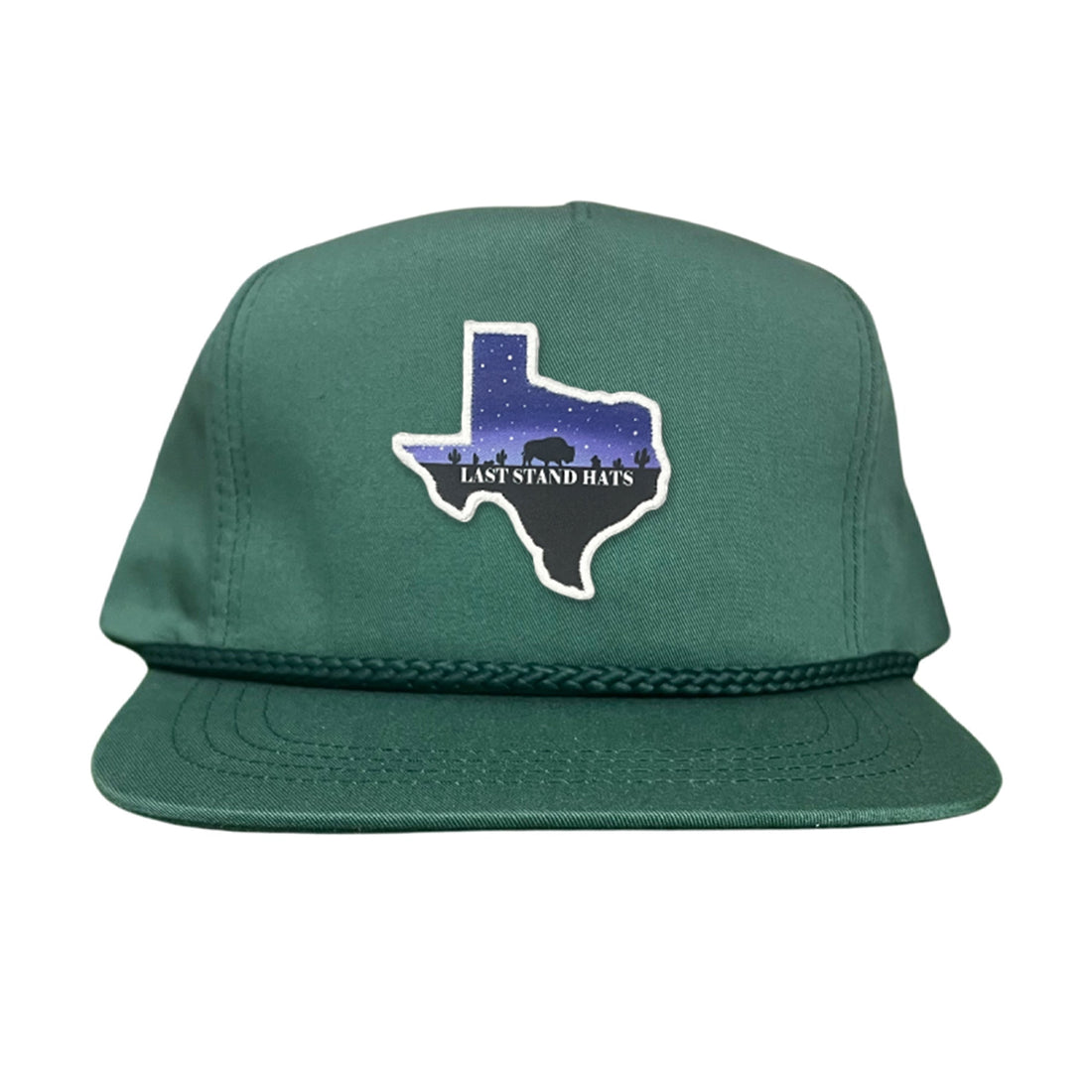 Texas Night Sky Bison American Flag Adjustable Cotton Hat