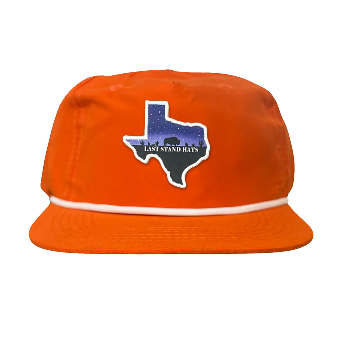 Texas Night Sky Bison American Flag Adjustable Cotton Hat