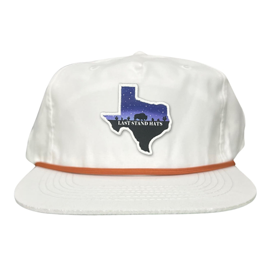 Texas Night Sky Bison American Flag Adjustable Cotton Hat