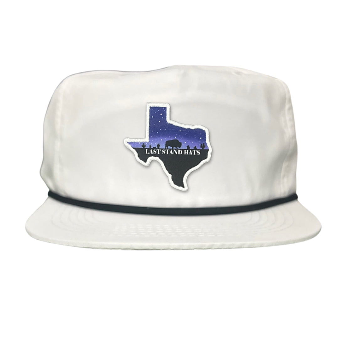 Texas Night Sky Bison American Flag Adjustable Cotton Hat