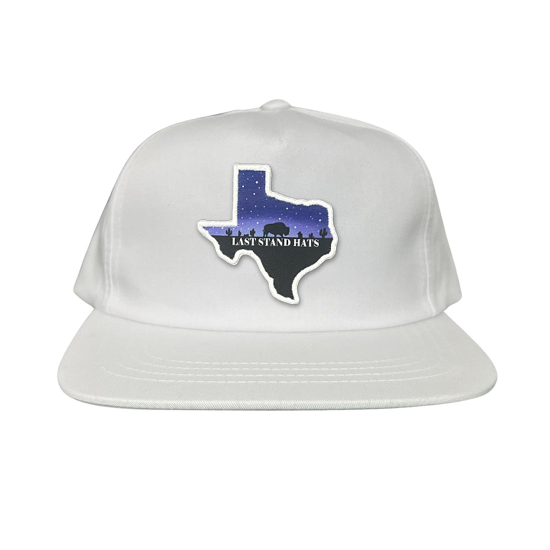 Texas Night Sky Bison American Flag Adjustable Cotton Hat
