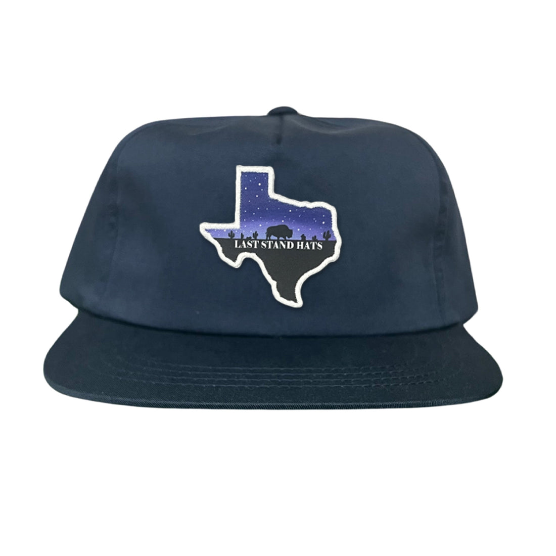 Texas Night Sky Bison American Flag Adjustable Cotton Hat
