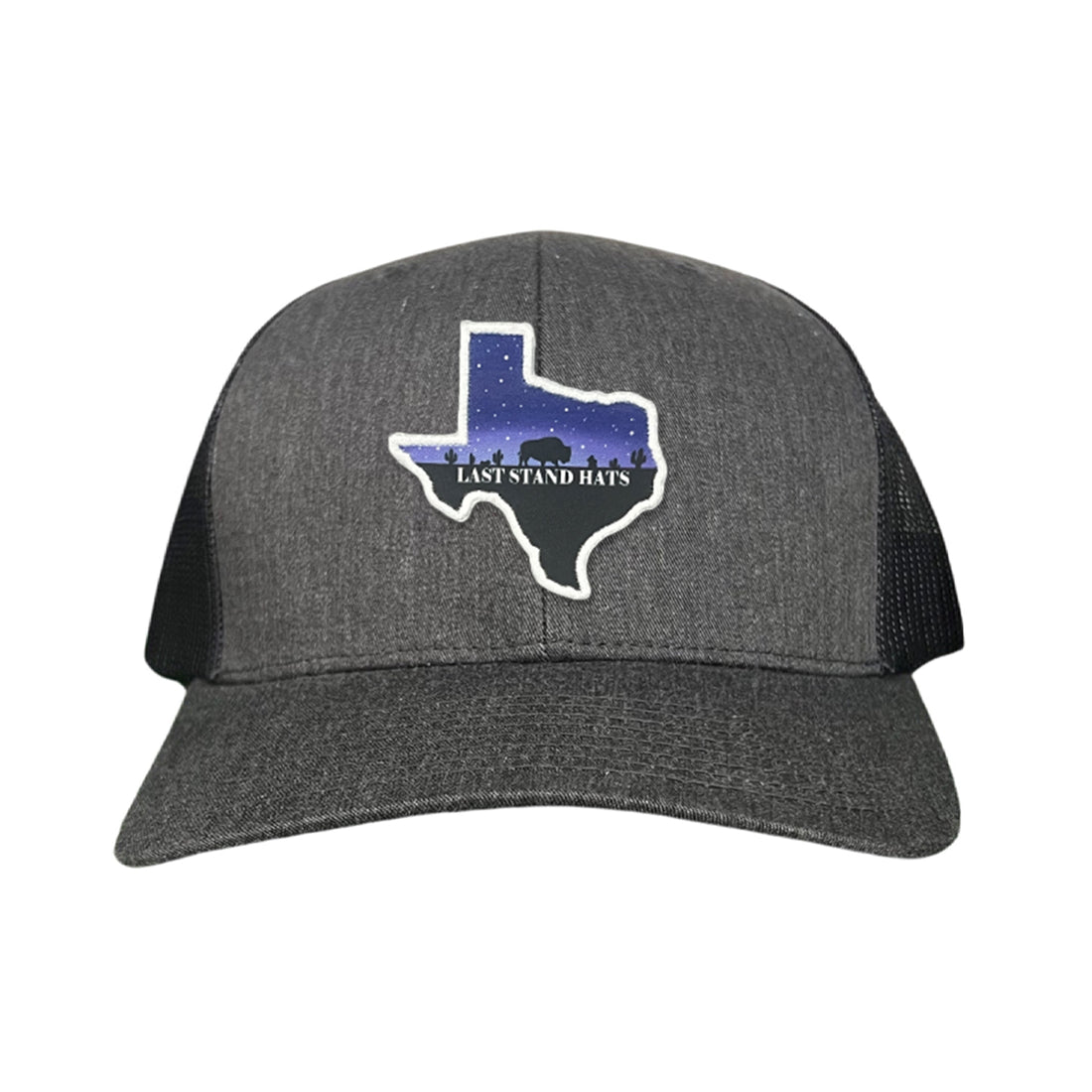 Texas Night Sky Bison American Flag Adjustable Cotton Hat