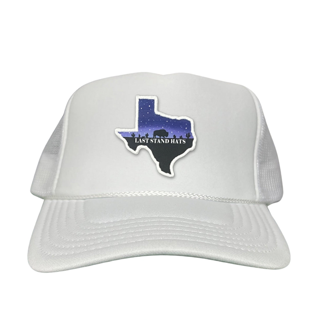 Texas Night Sky Bison American Flag Adjustable Cotton Hat