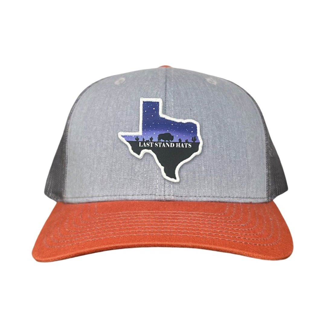 Texas Night Sky Bison American Flag Adjustable Cotton Hat