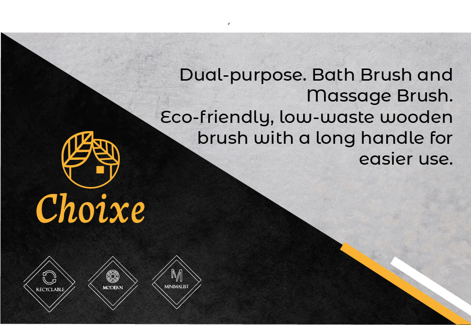 Wooden Dual-Purpose Bath and Massage Body Brush 13.7 Inch - Image 4