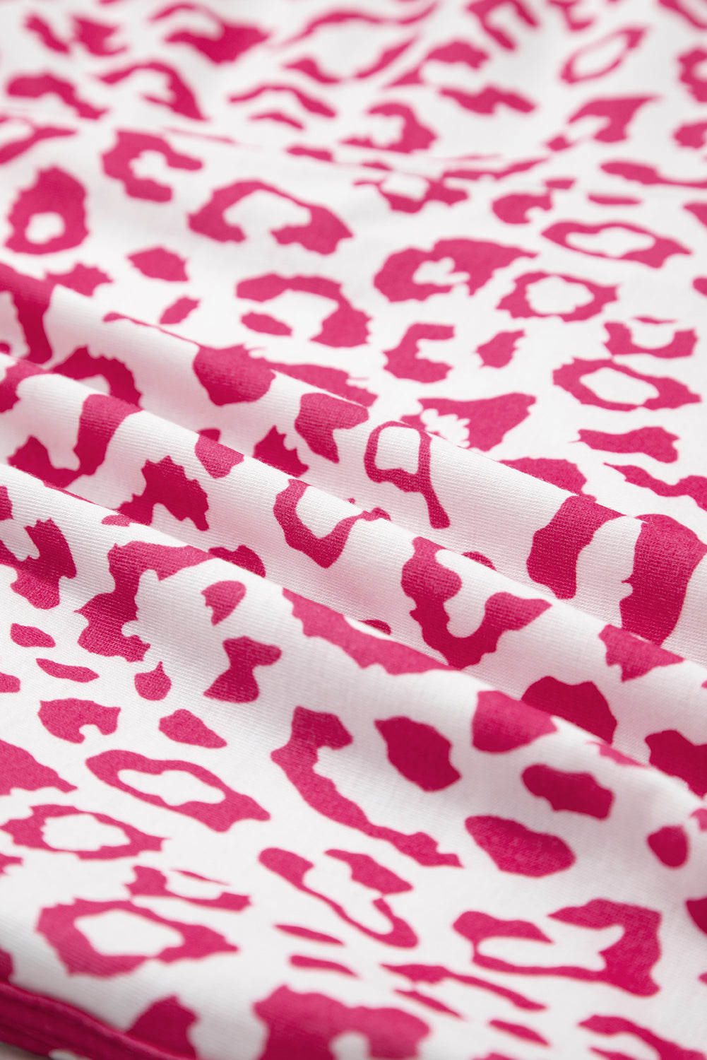 Leopard Print Lace-Up Shorts with Contrast Trim & Elastic Waist