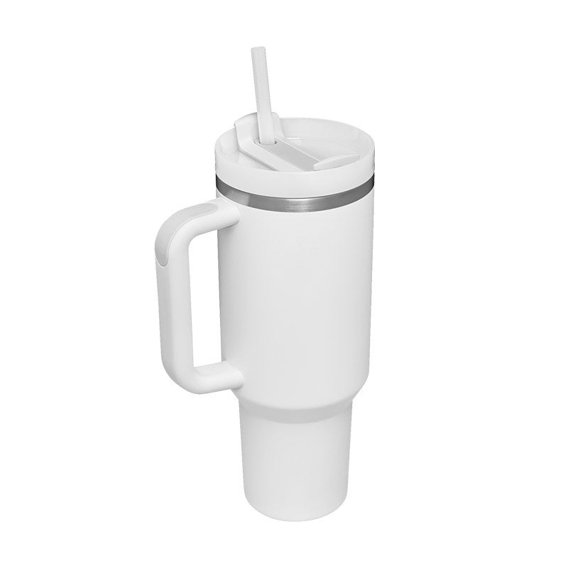 40 oz Stainless Steel Insulated Tumbler with Handle and Straw
