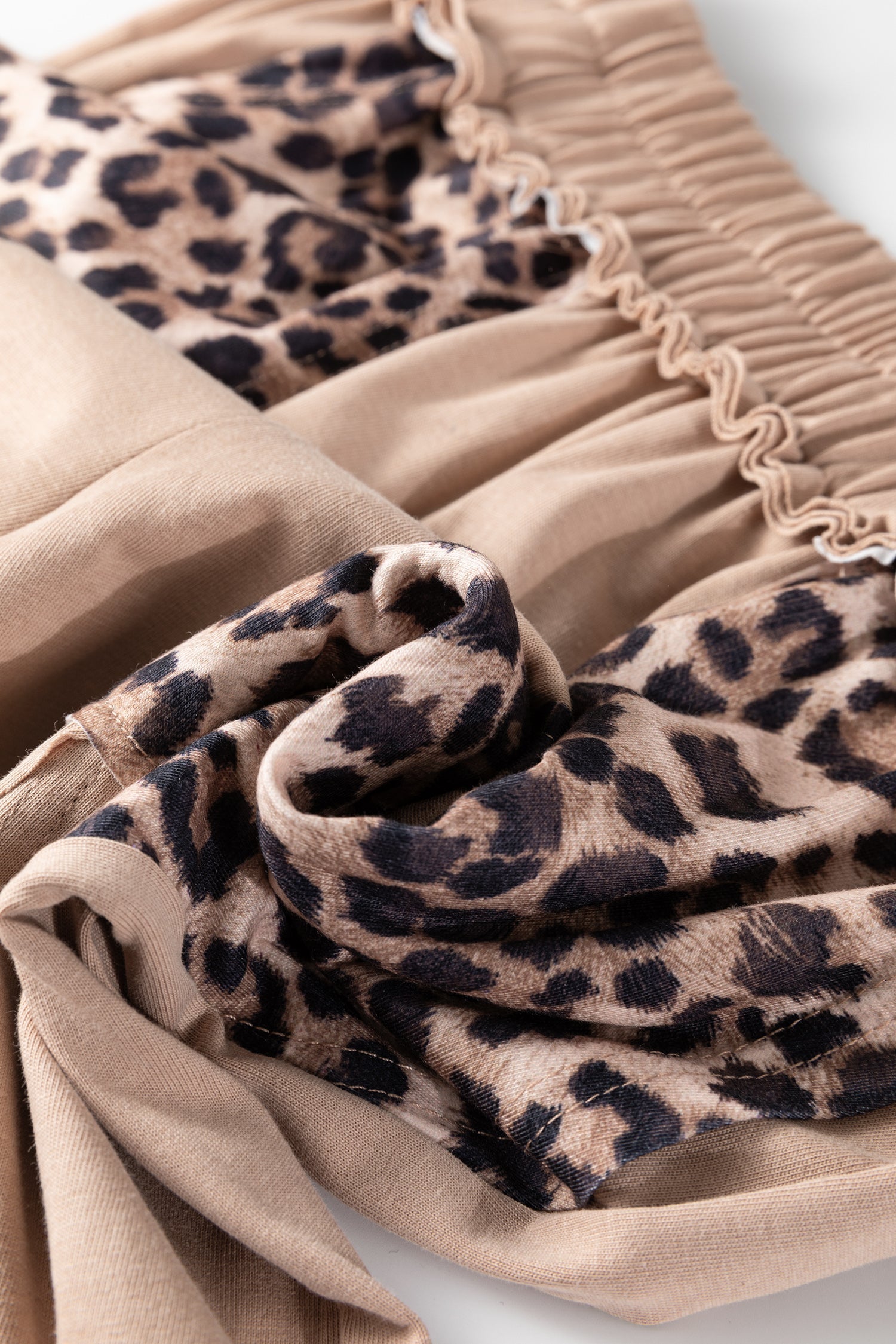 Leopard Patchwork Mineral Wash Wide Leg Pants