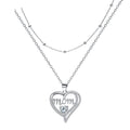 High-End Heart-Shaped Double-Layer Necklace For Layering