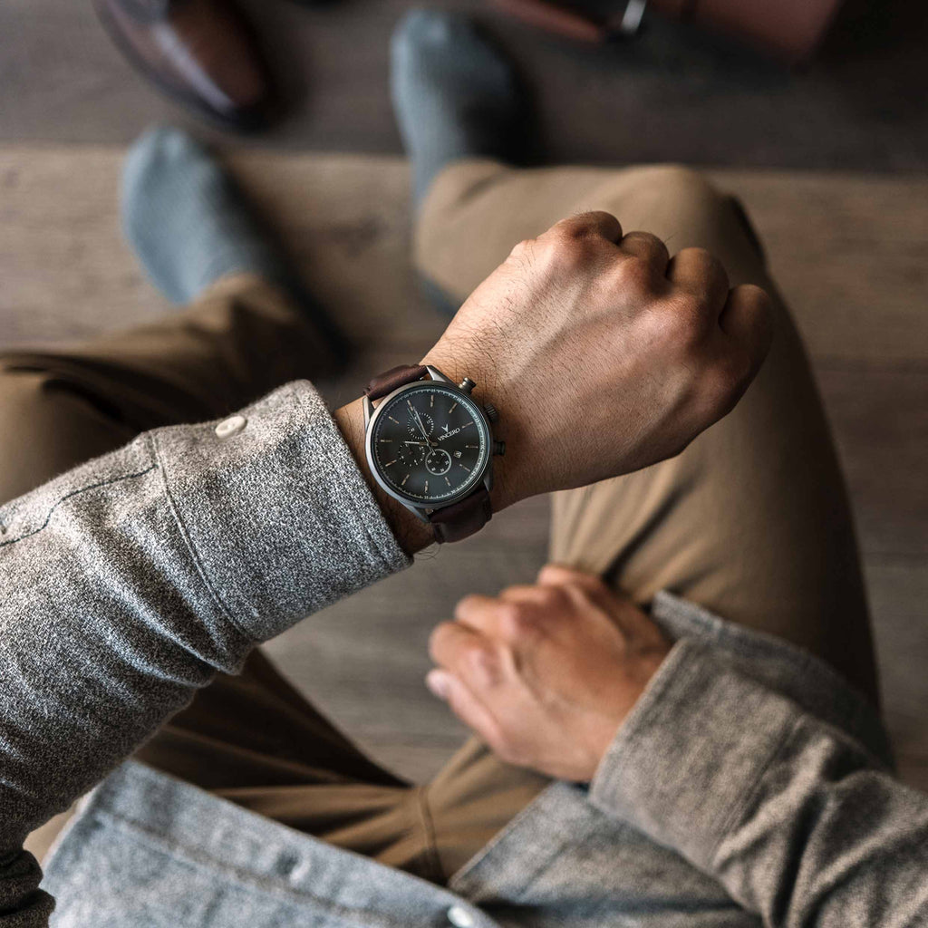 Chrono S2 40mm Gunmetal and Walnut Analog Chronograph