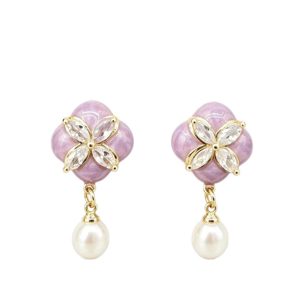 Fashionable Elegant Versatile Enamel-iced Stud Earrings
