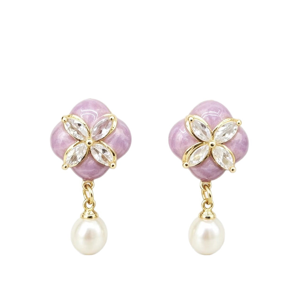 Fashionable Elegant Versatile Enamel-iced Stud Earrings