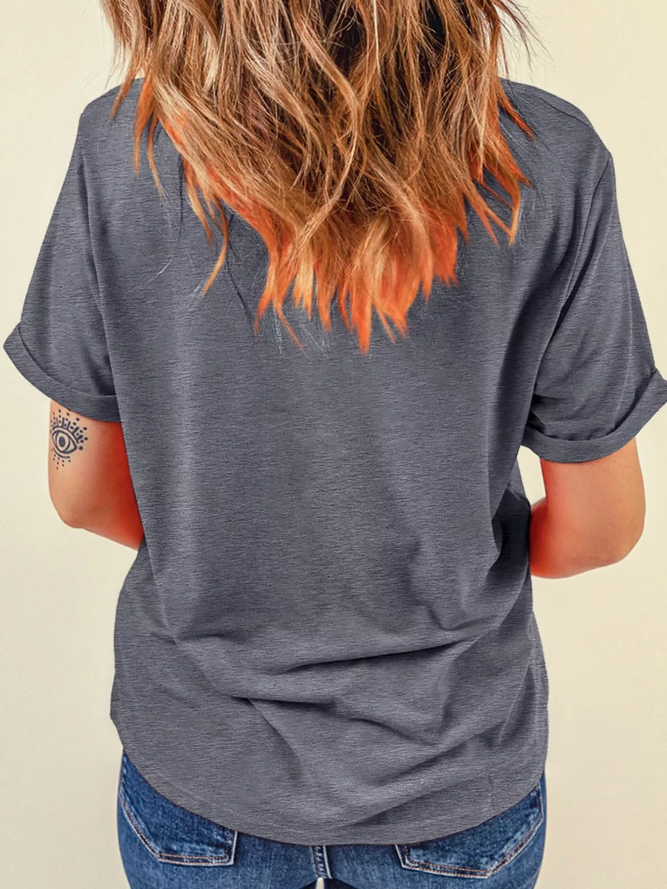 Halloween Ghost Round Neck Casual Tee