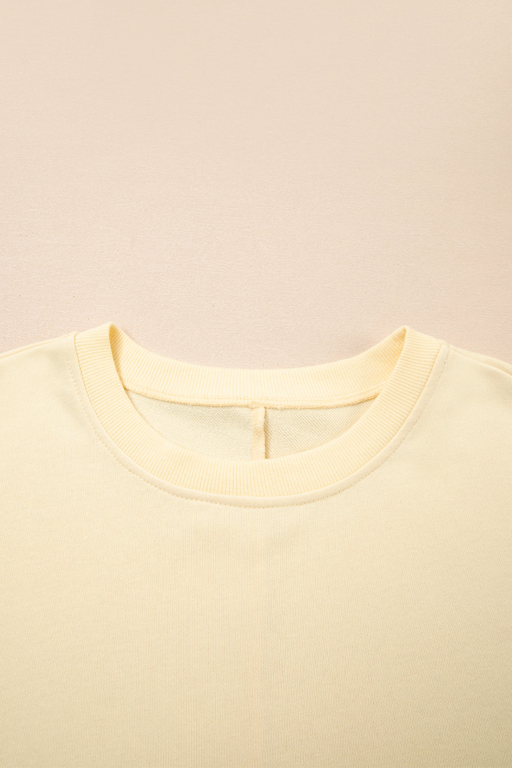 Yellow and Beige Faux Layered Patchwork Crewneck Sweatshirt