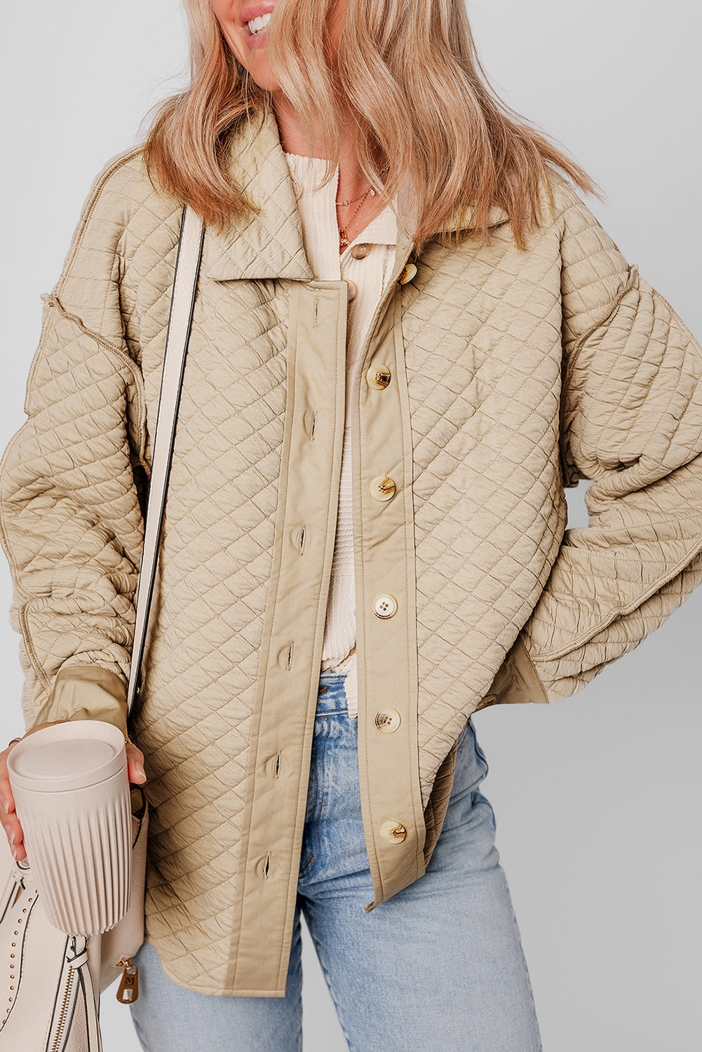 Celeste Quilted Puffer Buttoned Shacket