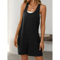 Womens Sleeveless Scoop Neck Casual Tank Romper with Pockets - Image 9