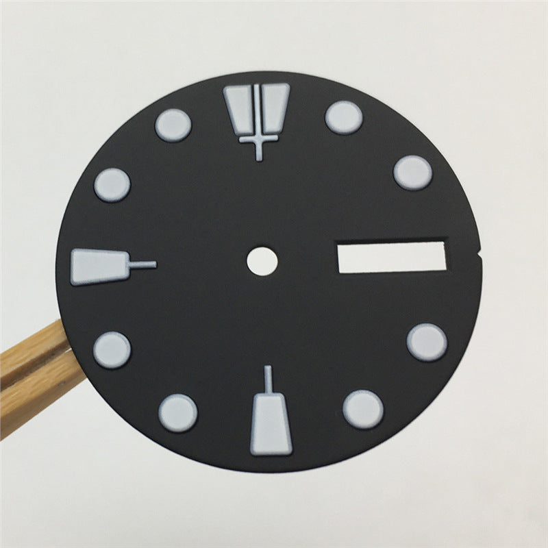 Modified Watch Dial With Luminous Numerals