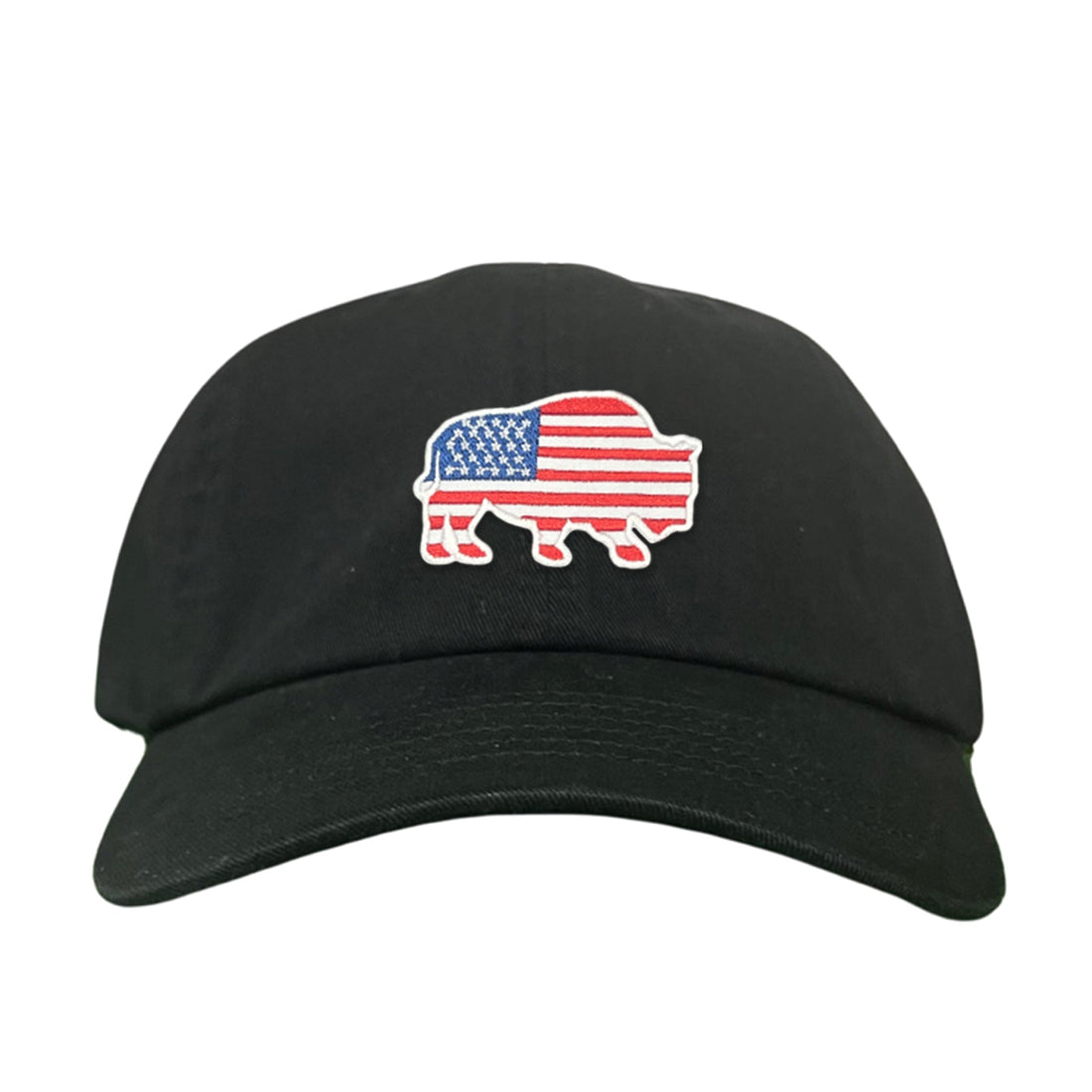 Bison American Flag Snapback Baseball Cap Patriotic Headwear