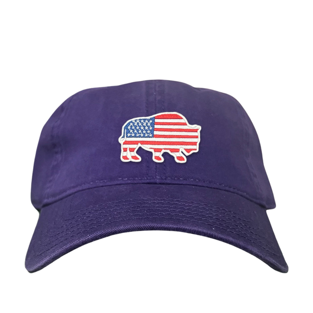 Bison American Flag Snapback Baseball Cap Patriotic Headwear