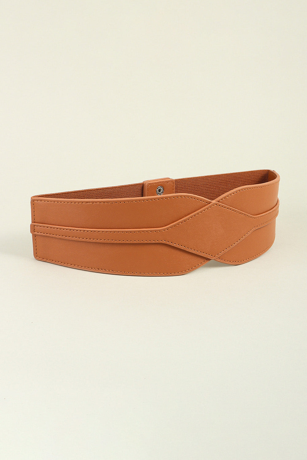 Wide Elastic PU Belt Adjustable Fashion Waist Accessory