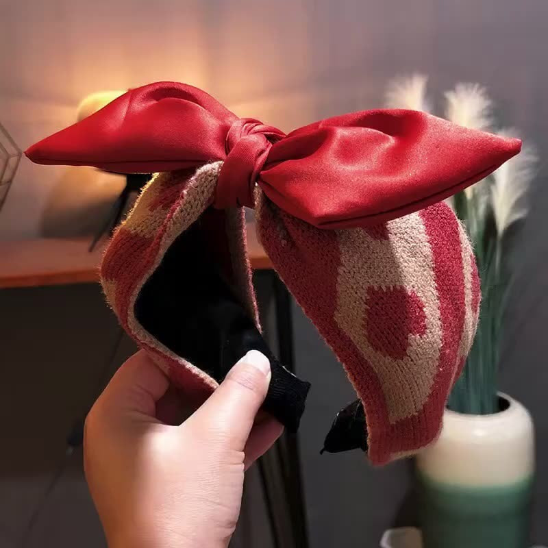 Winter Woolen Hair Band with Rabbit Ears Bow - Image 9